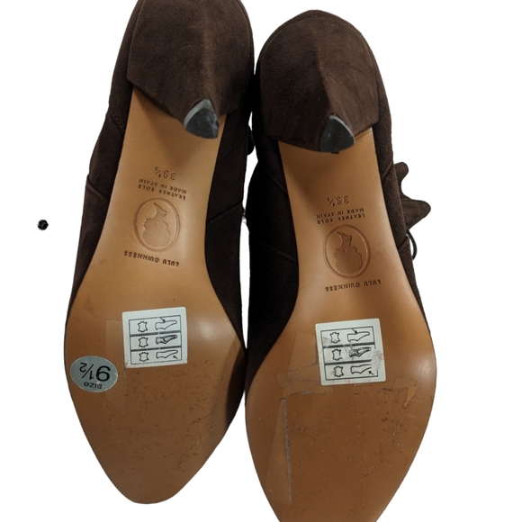 Lulu Guinness Peace Suede Drawstring Ankle Bootie Size 39.5 - Picture 4 of 12